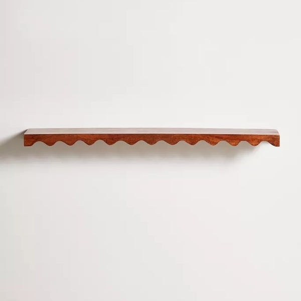 Wooden Wavy Wall Shelf
