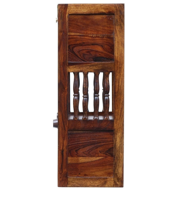 Taks Solid Wood Book Shelf in Brown Colour