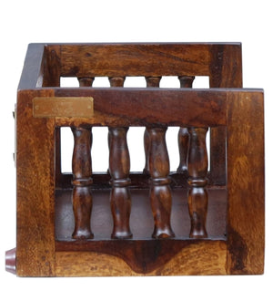 Tksh Solid Wood Floating Book Shelves in Brown Colour