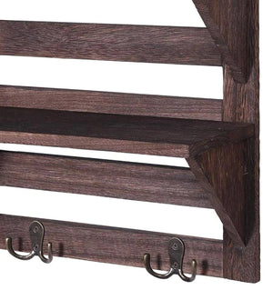 Mango Wood Floating Wall shelf in Walnut Finish
