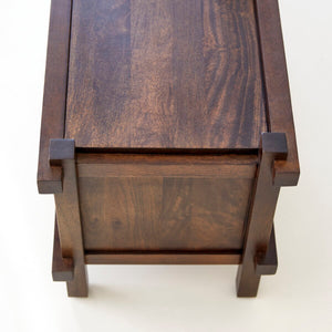 Diner Solid Mango Wood TV Unit 1 Door In Provincial Teak Finish