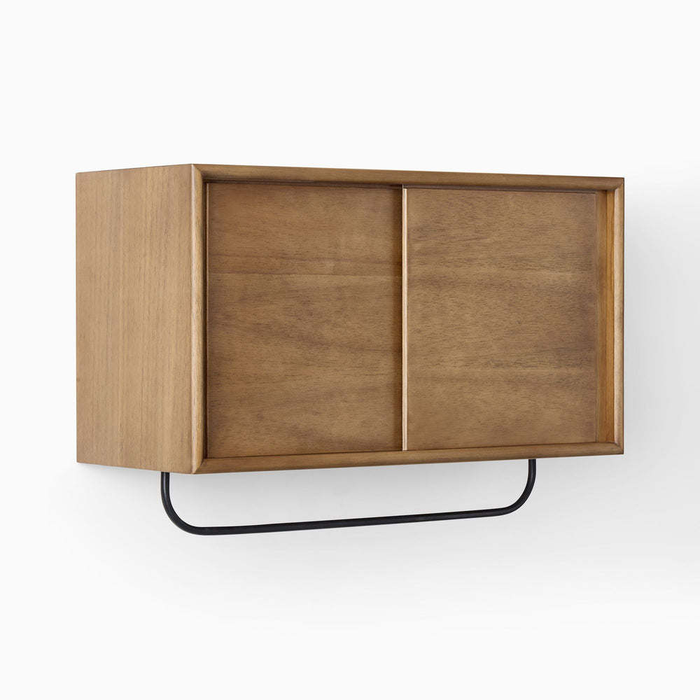 Reggie Solid Mango Wood Wall Shelf with Hanging Handle