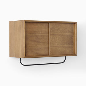 Reggie Solid Mango Wood Wall Shelf with Hanging Handle