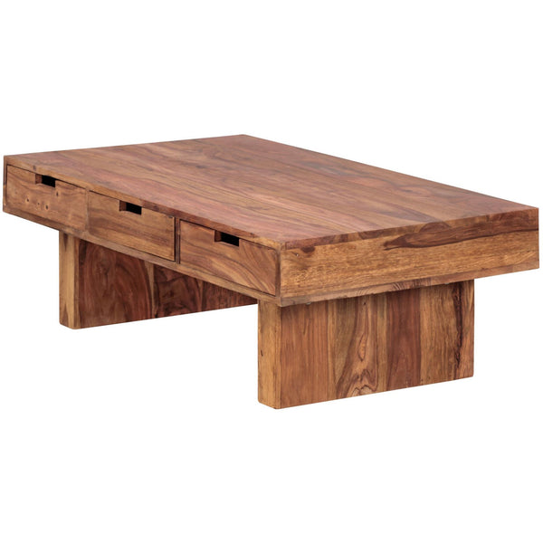 Solid Wood Sheesham Coffee Table With 6 Drawers