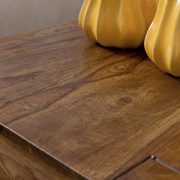 Brandyn Solid Wood Nested Side Table In Honey Finish