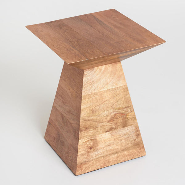 Melvena Solid Wood Side Table In Natural Finish