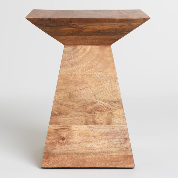 Melvena Solid Wood Side Table In Natural Finish