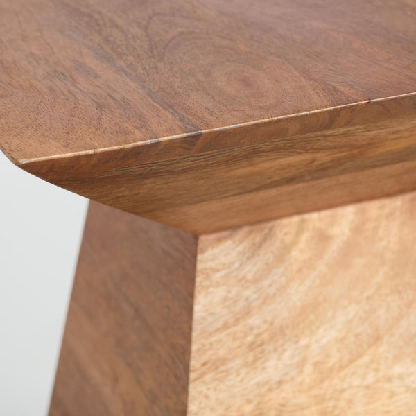 Melvena Solid Wood Side Table In Natural Finish