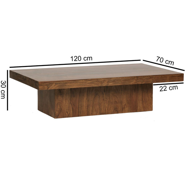 Solid Wood Sheesham Low Height Coffee Table