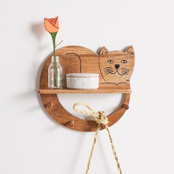 Maisie Round Wall Rack (Brown)