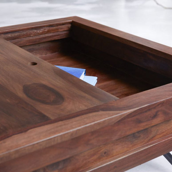 Solid Wood Sheesham Sliding Top Coffee Table