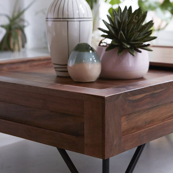 Solid Wood Sheesham Sliding Top Coffee Table