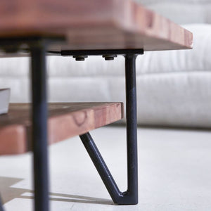 Solid Wood Sheesham Bon Coffee Table With Iron Legs