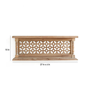 Brown Solid Wood Wall Shelf