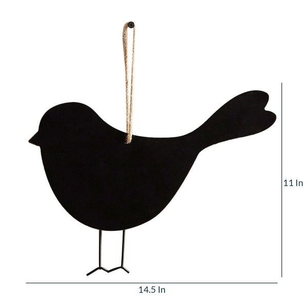 Black Bird Shape Hanging Chalkboard