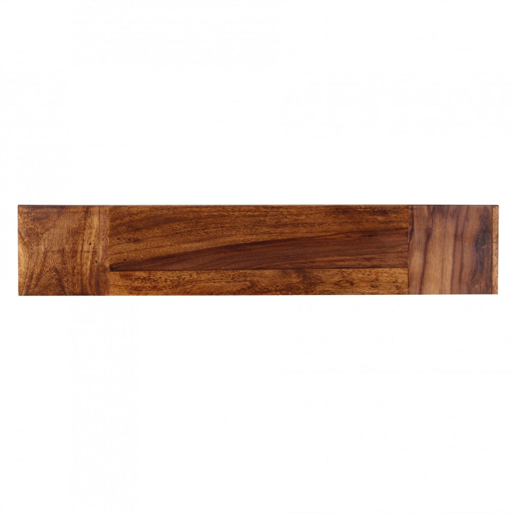 Wooden Towel Hanger In Honey Oak Finish