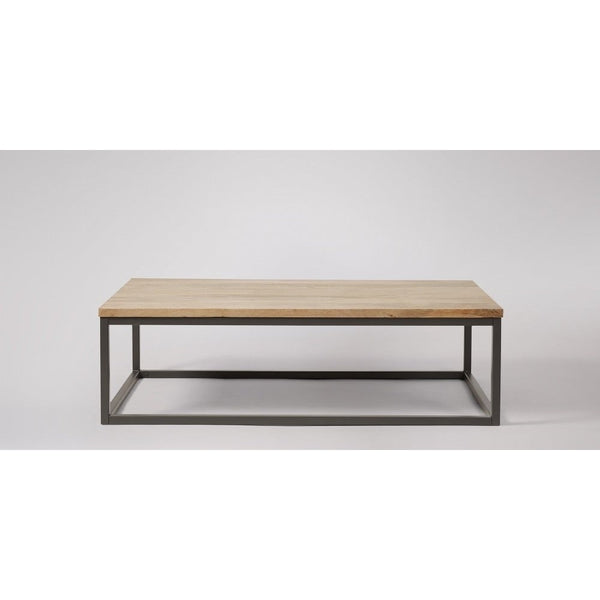 Solid Wood And Iron Coffe Table With Plane Top