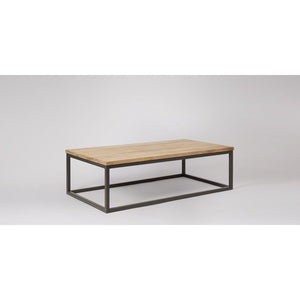 Solid Wood And Iron Coffe Table With Plane Top