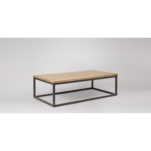 Solid Wood And Iron Coffe Table With Plane Top