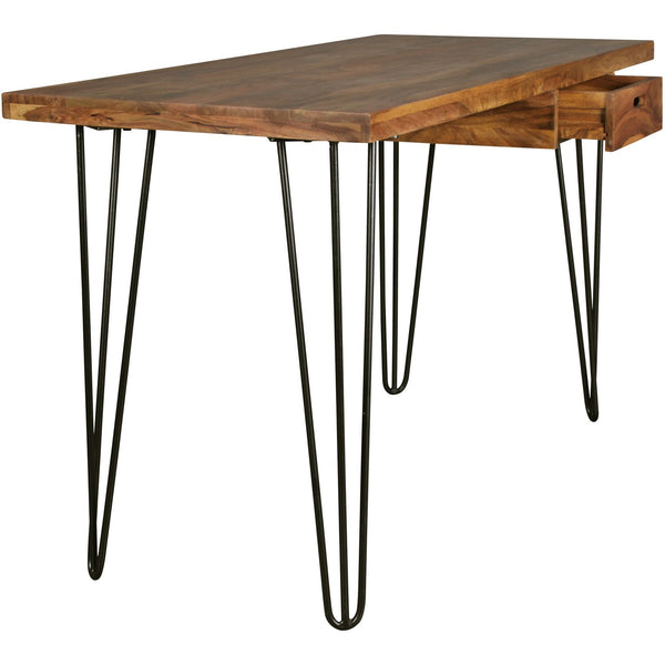 Solid Wood Sheesham Study Table/ Desk With Iron Legs