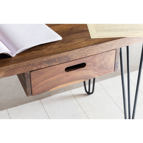 Solid Wood Sheesham Study Table/ Desk With Iron Legs
