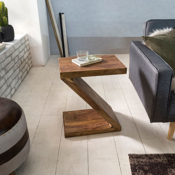 Solid Wood Sheesham Z End Table