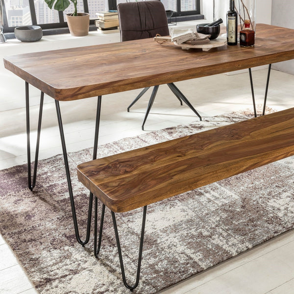 Solid Wood Sheesham Dining Table With Stable Legs