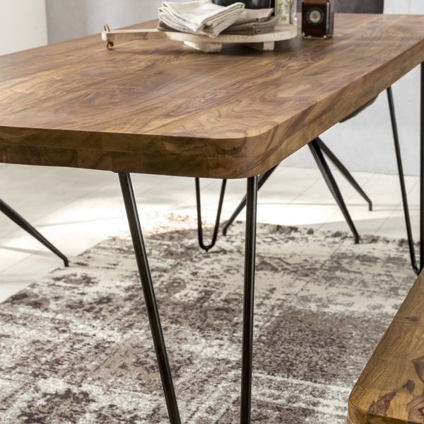 Solid Wood Sheesham Dining Table With Stable Legs