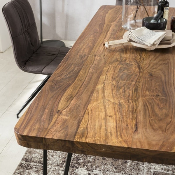 Solid Wood Sheesham Dining Table With Stable Legs