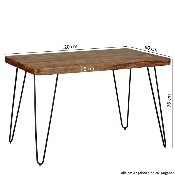 Solid Wood Sheesham Dining Table With Stable Legs