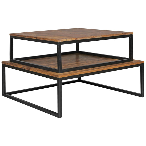 Solid Wood Sheesham Set Of 2 Side Nesting Coffee Table