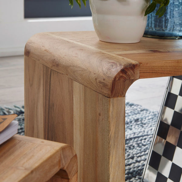 Solid Wood Landhous Set Of 2 Side Tables