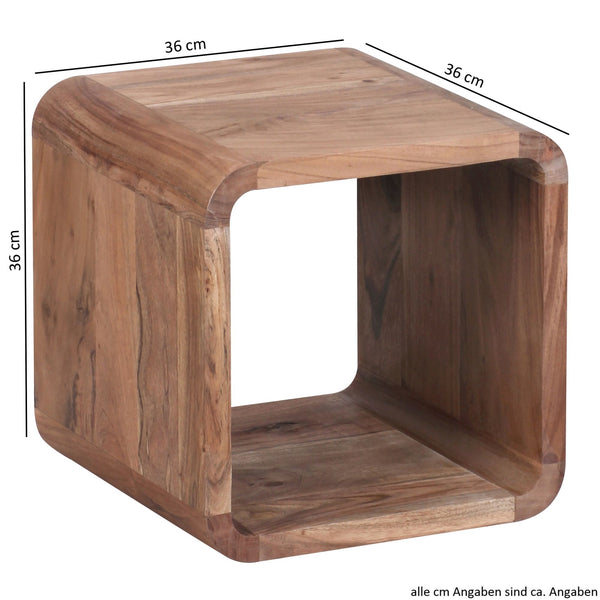 Solid Wood Landhous Set Of 2 Side Tables