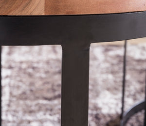 Birxton Solid Wood Nested Side Table In Honey Oak And Black Finish