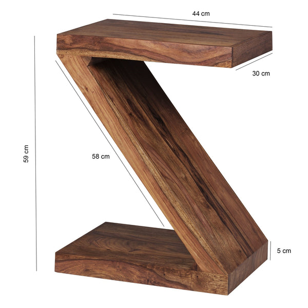 Solid Wood Sheesham Z End Table