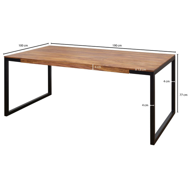 Hamish Solid Wood 6 Seater Dining Table In Honey Oak Finish