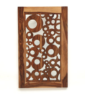 Aura Sheesham Wood Rectangle Wall Art
