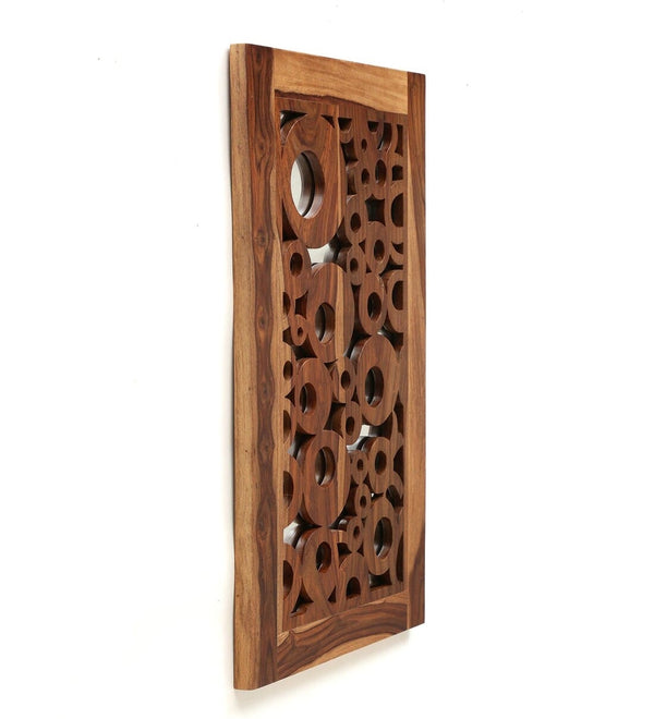 Aura Sheesham Wood Rectangle Wall Art