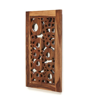 Aura Sheesham Wood Rectangle Wall Art