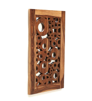 Aura Sheesham Wood Rectangle Wall Art