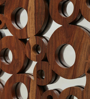 Aura Sheesham Wood Rectangle Wall Art