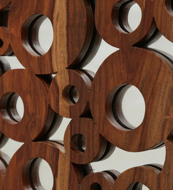 Aura Sheesham Wood Rectangle Wall Art