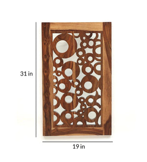 Aura Sheesham Wood Rectangle Wall Art