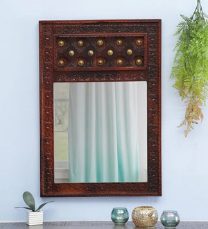 Sheesham Wood Bakhra Wall Mirror
