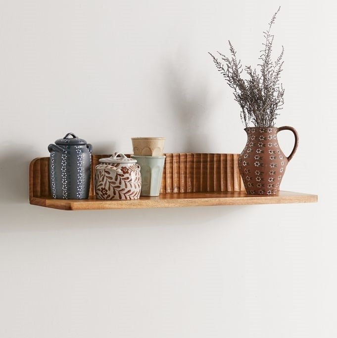 Jupiter Rectangular Wall Rack (Brown)