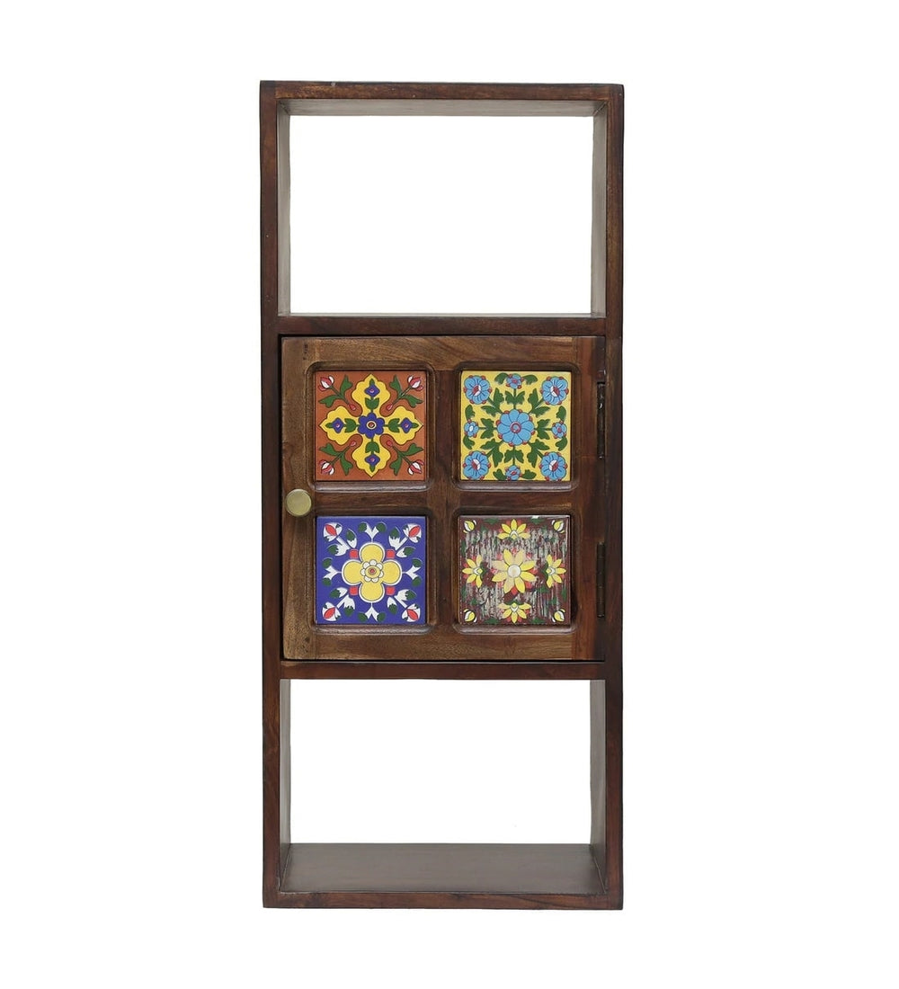 Siramika Sheesham Wood Book Shelf/Wall Shelf