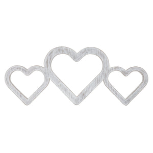 Large White Triple Heart