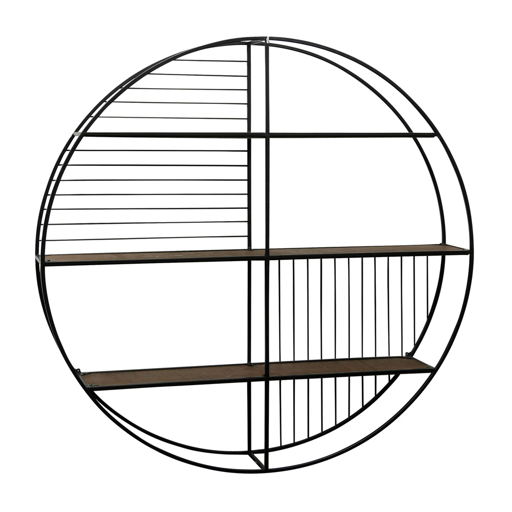 Metal Circular Open Wall Shelf