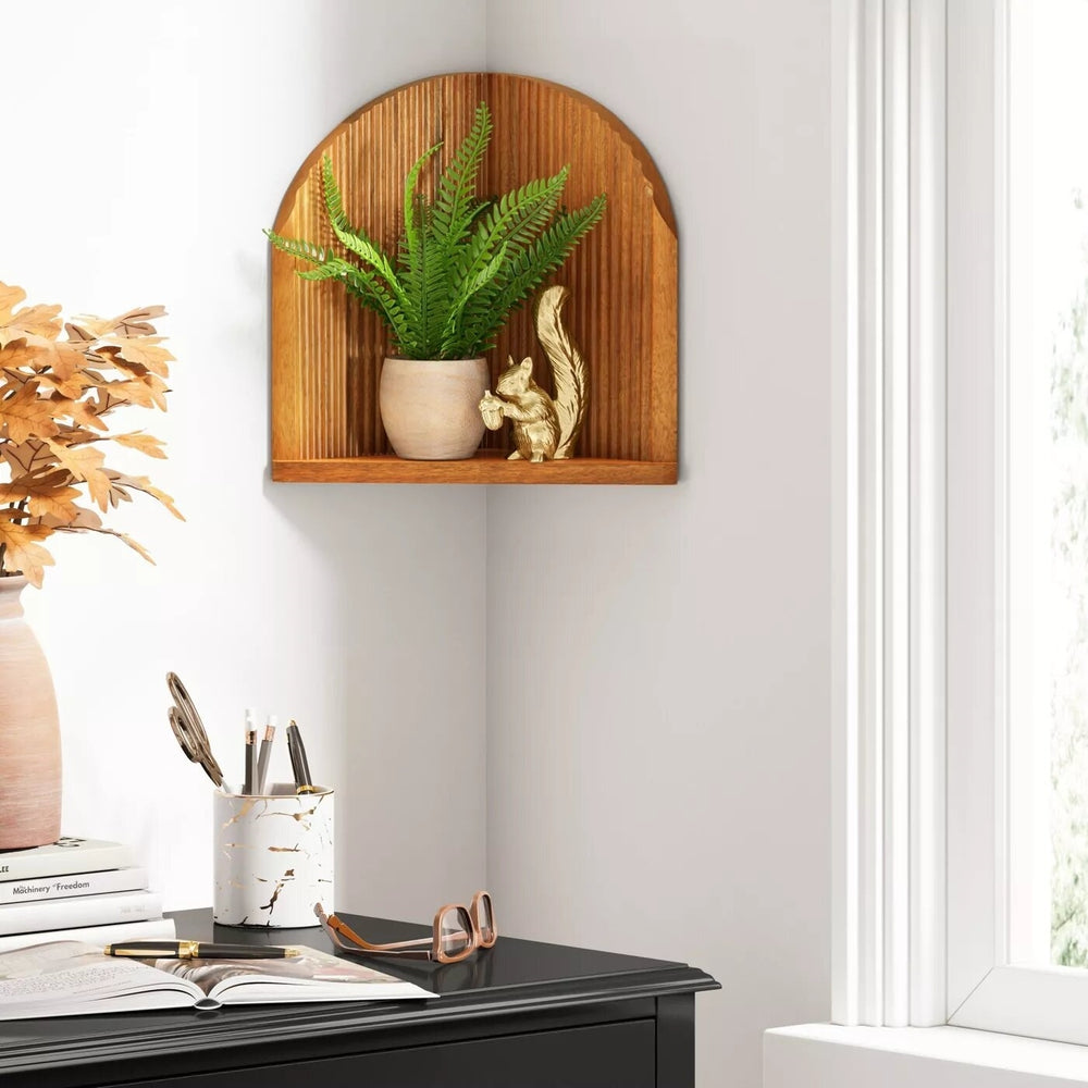 Decorative Wooden Corner Wall Shelf