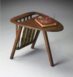 Allora Modern Solid Mango Wood Magazine Table in Aged Dark Brown